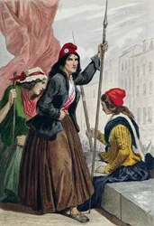 The Tricoteuses of the Guillotine on the Steps of the Church of Saint-Roch, 16th October 1793